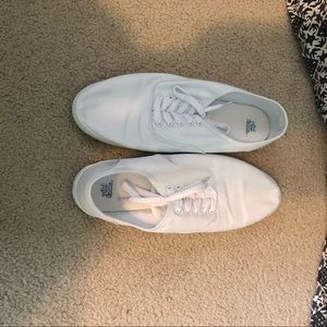 White canvas sneakers